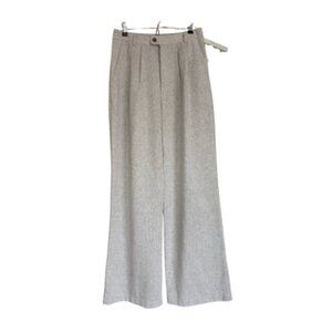LIKE NEW Reformation Wool Gray Wide Leg Pleated Trousers